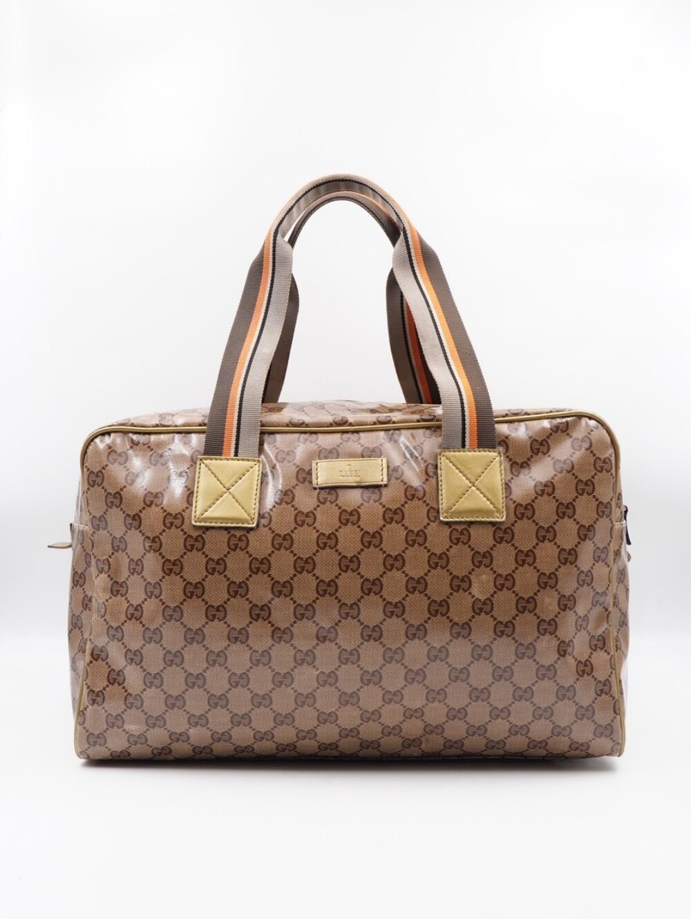 CK38 💕 GUCCI Crystal Monogram Web Collapsible Carry On Duffle